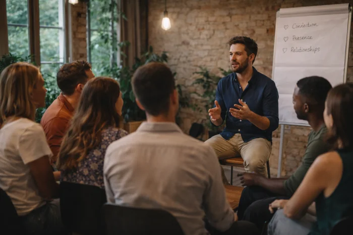 Guests enjoying a phone-free experience